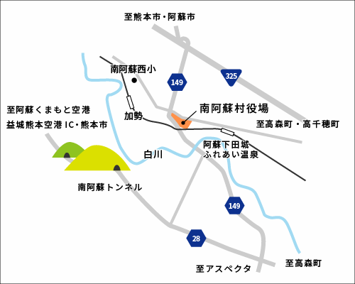 南阿蘇村周辺地図